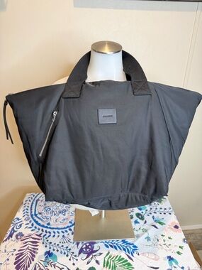 AllSaints Black Leather Logo Patch